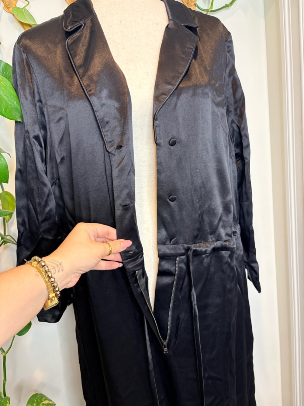 BODEN Black Satin Collar Jumpsuit - Picture 10 of 12